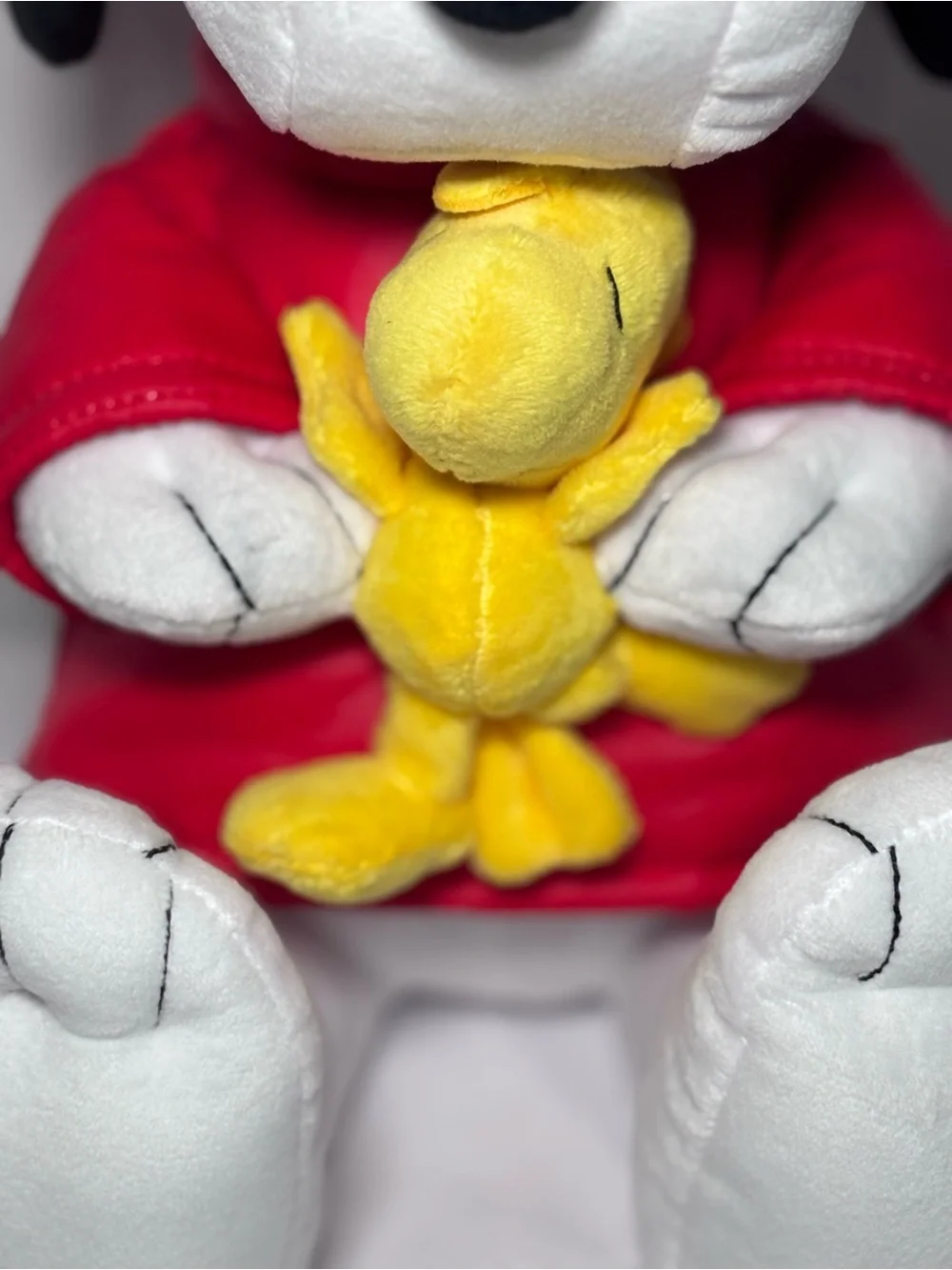 Peanuts Snoopy and Woodstock Holiday Plush with Santa Hat NEW